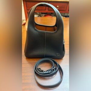 Coach Lana 23 Black Leather Shoulder Bag